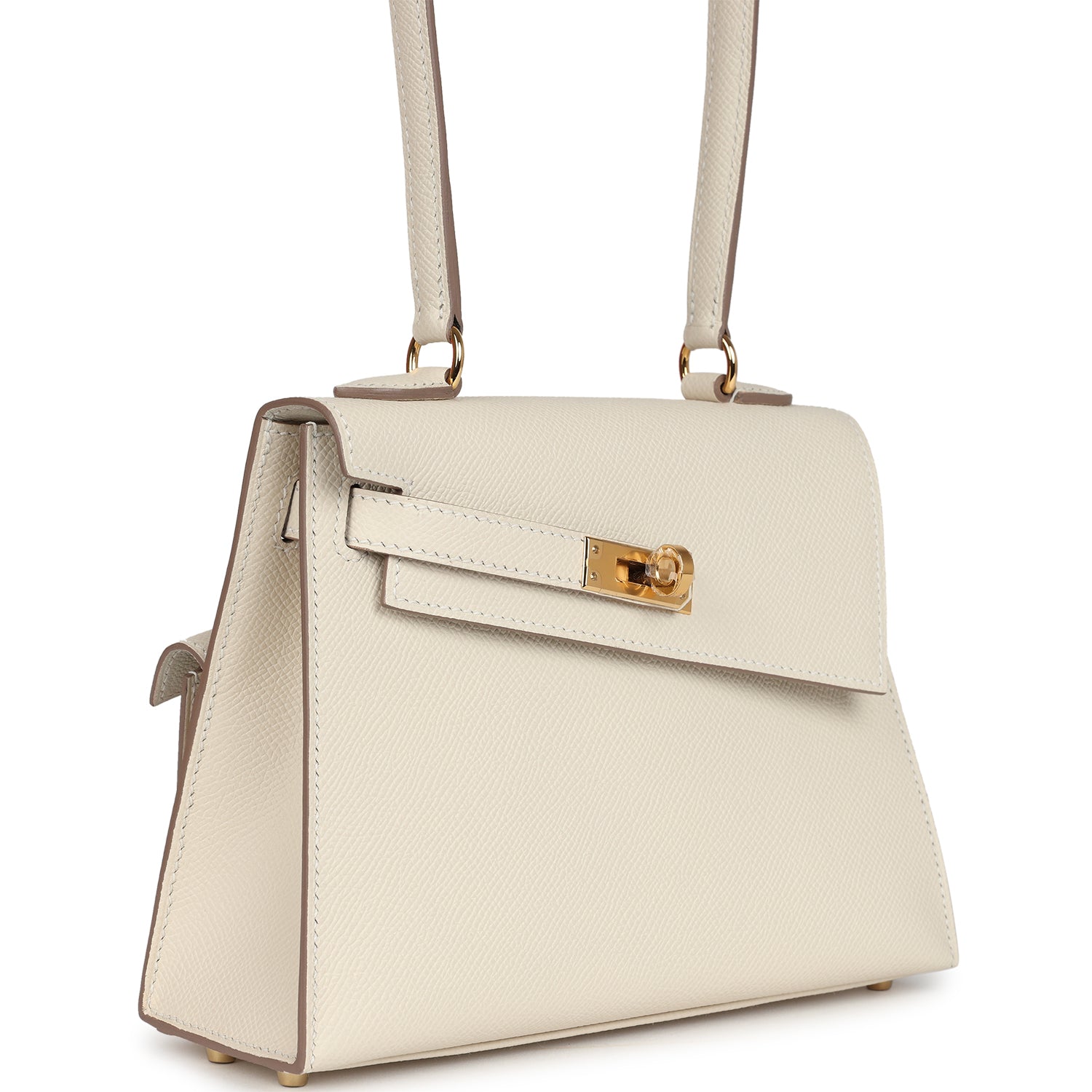 Hermes Kelly Sellier en Desordre 20 Craie Epsom Gold Hardware - Exclusu