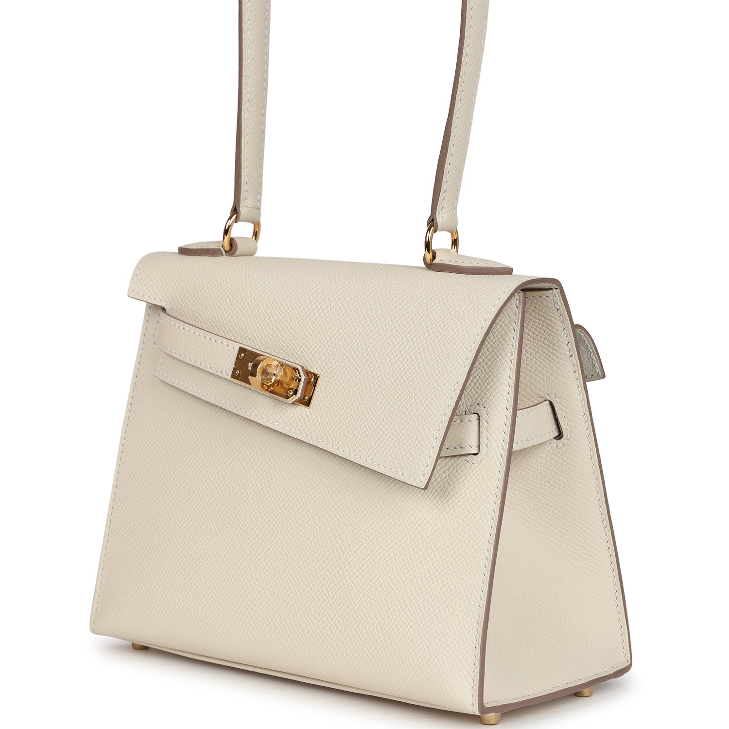 Hermes Kelly Sellier en Desordre 20 Craie Epsom Gold Hardware - Exclusu