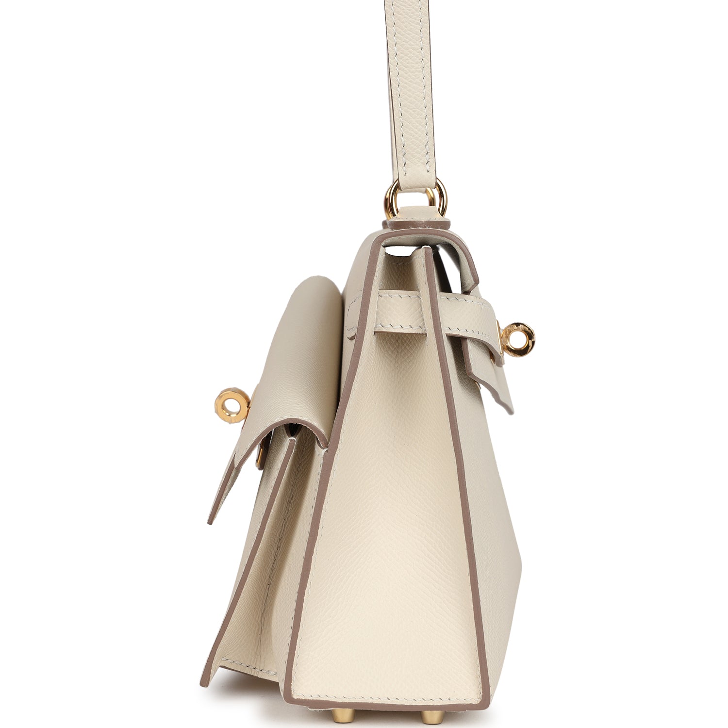 Hermes Kelly Sellier en Desordre 20 Craie Epsom Gold Hardware - Exclusu