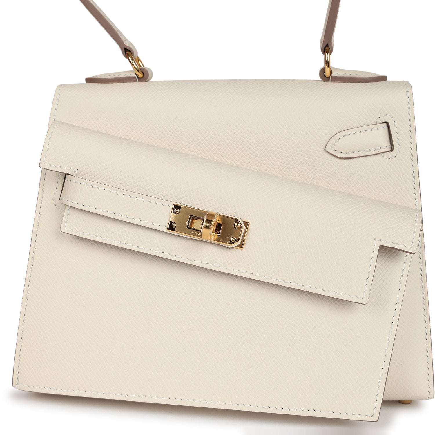 Hermes Kelly Sellier en Desordre 20 Craie Epsom Gold Hardware - Exclusu