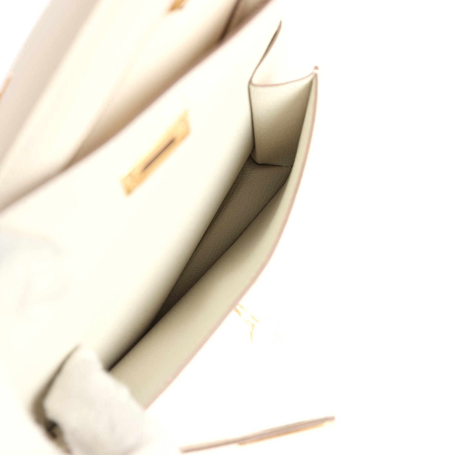 Hermes Kelly Sellier en Desordre 20 Craie Epsom Gold Hardware - Exclusu