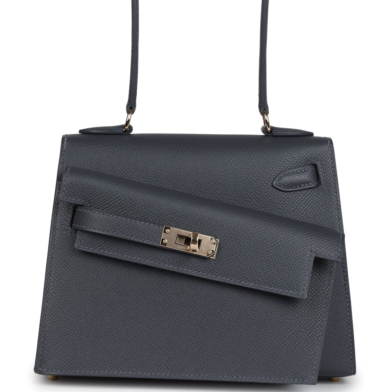 Hermes Kelly Sellier En Desordre 20 Ardoise Epsom Permabrass Hardware - Exclusu