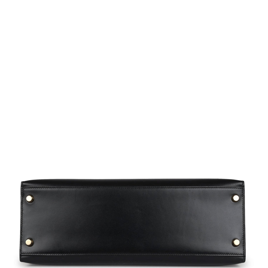 Hermes Kelly Sellier 32 Black Box Gold Hardware - Exclusu