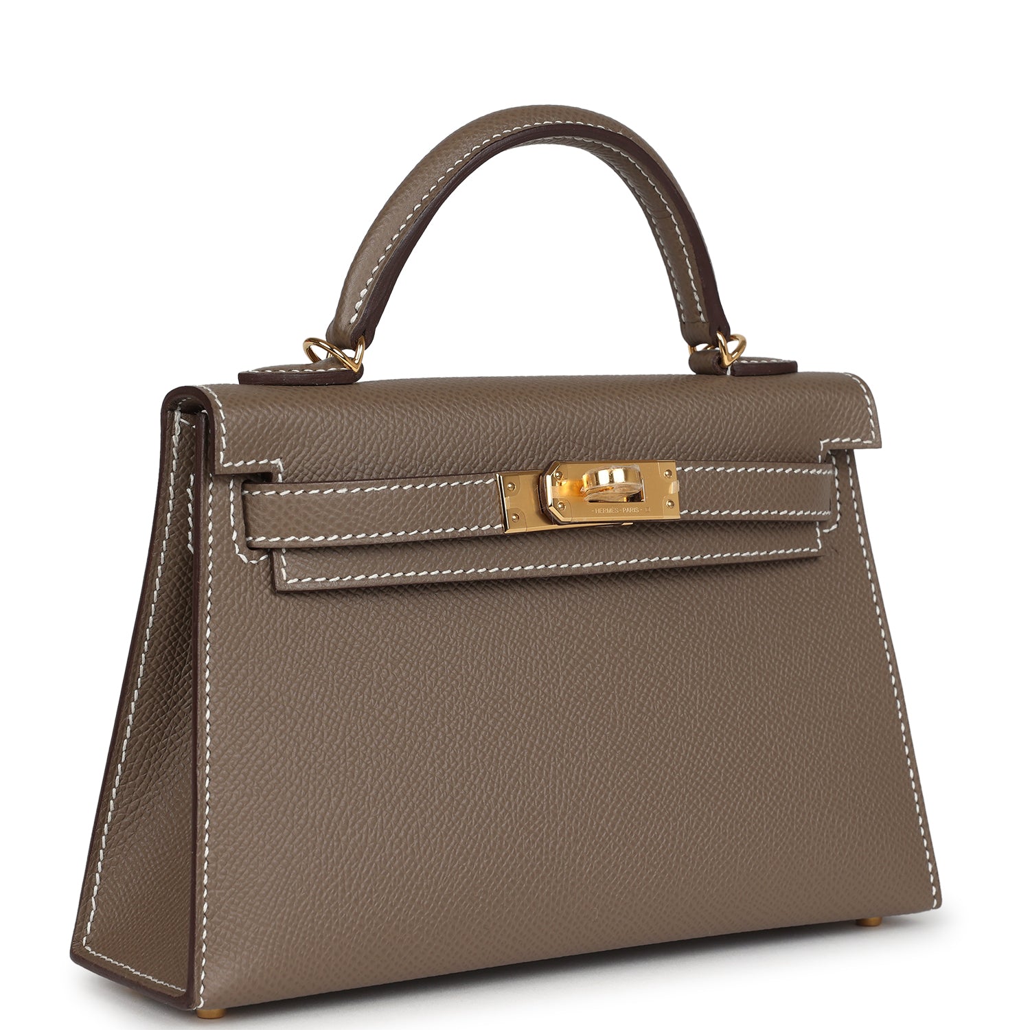 Hermes Kelly Sellier 20 Etoupe Epsom Gold Hardware - Exclusu