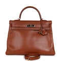 Hermes Ghillies Kelly Retourne 35 Fauve Tadelakt Permabrass Hardware - Exclusu