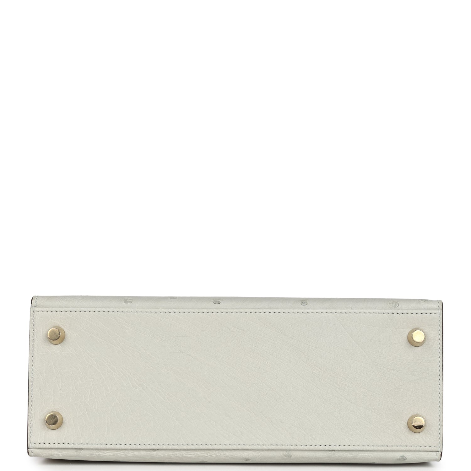 Hermes Special Order (HSS) Kelly Sellier 25 Gris Perle and Graphite Ostrich Permabrass Hardware - Exclusu