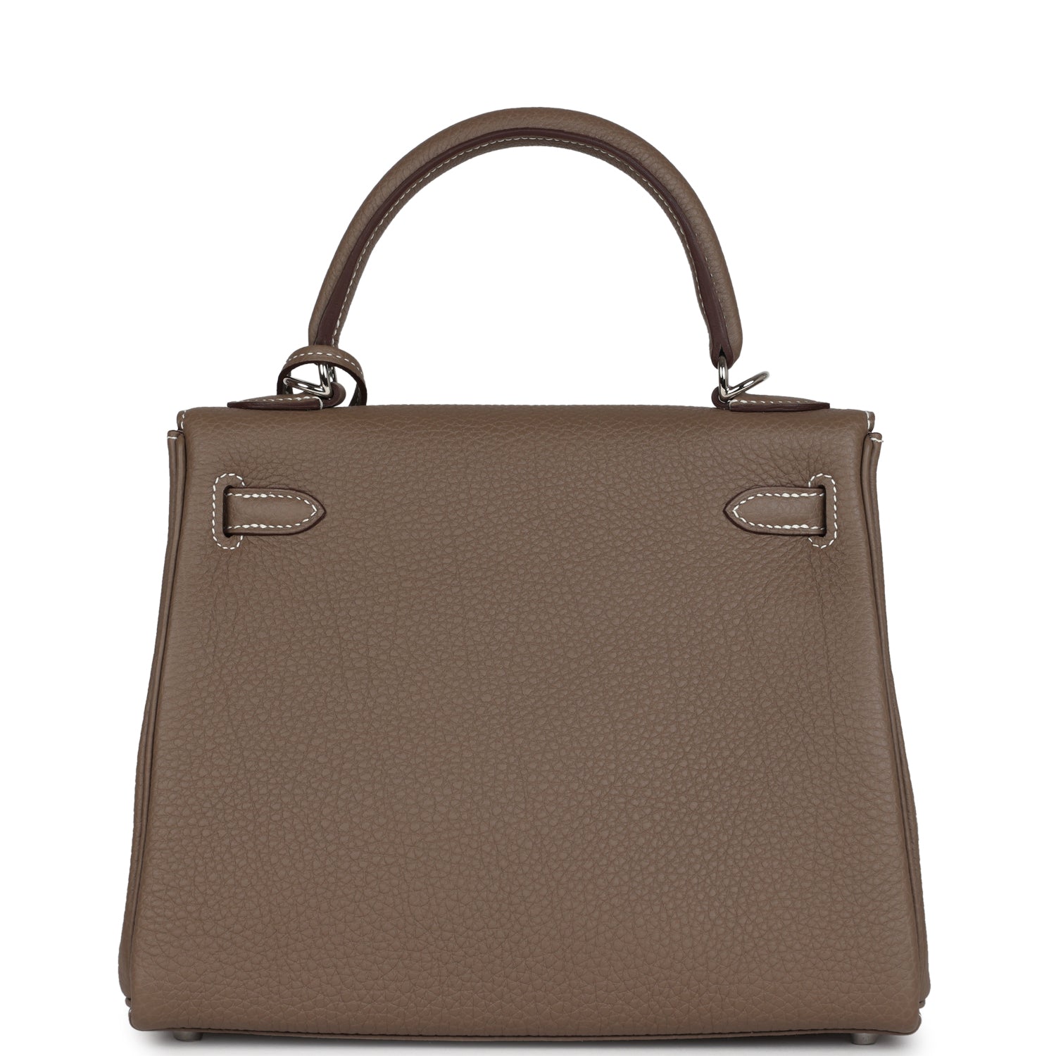 Hermes Kelly Retourne 25 Etoupe Togo Palladium Hardware - Exclusu