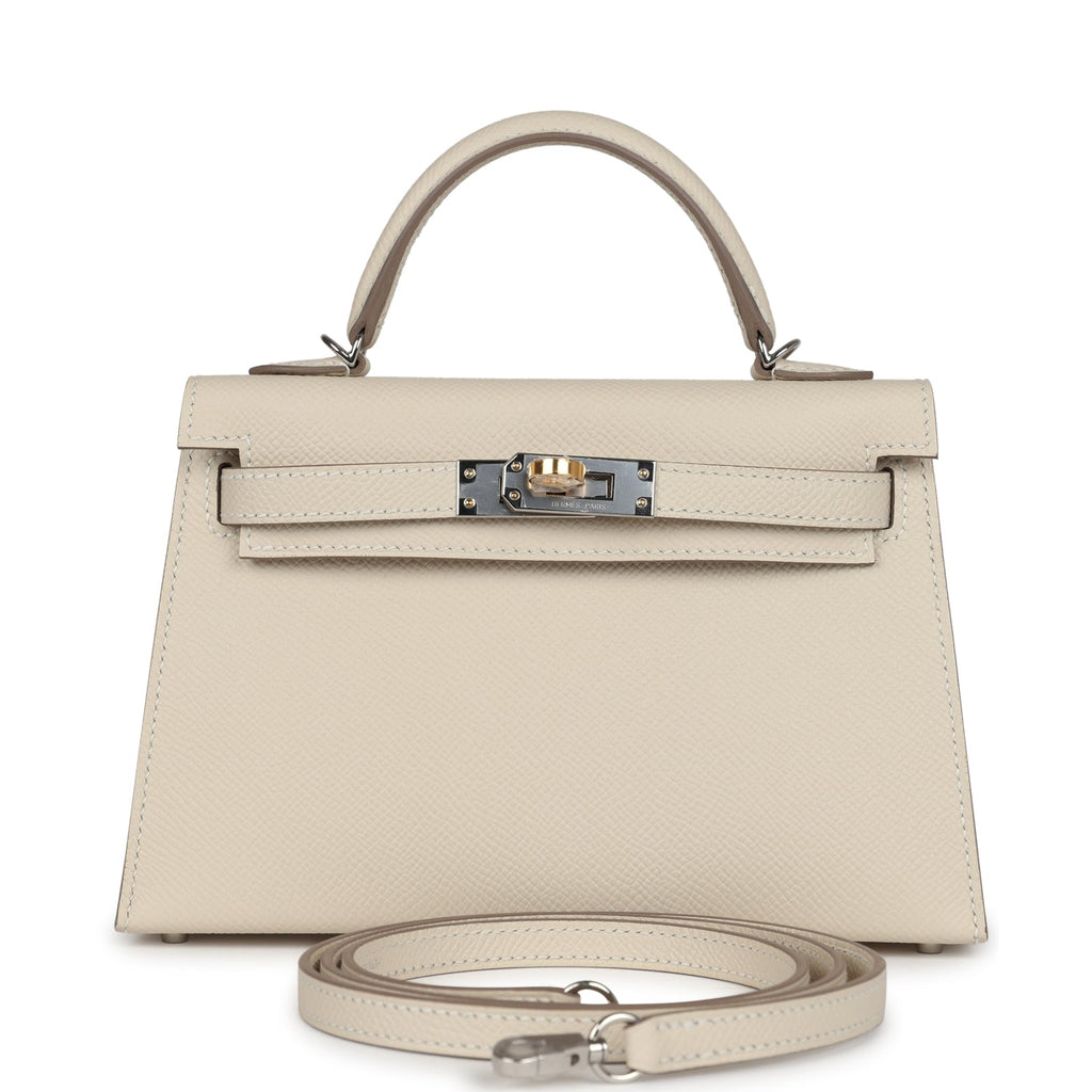 Hermes Kelly Sellier 20 Craie Epsom Electrum Hardware - Exclusu