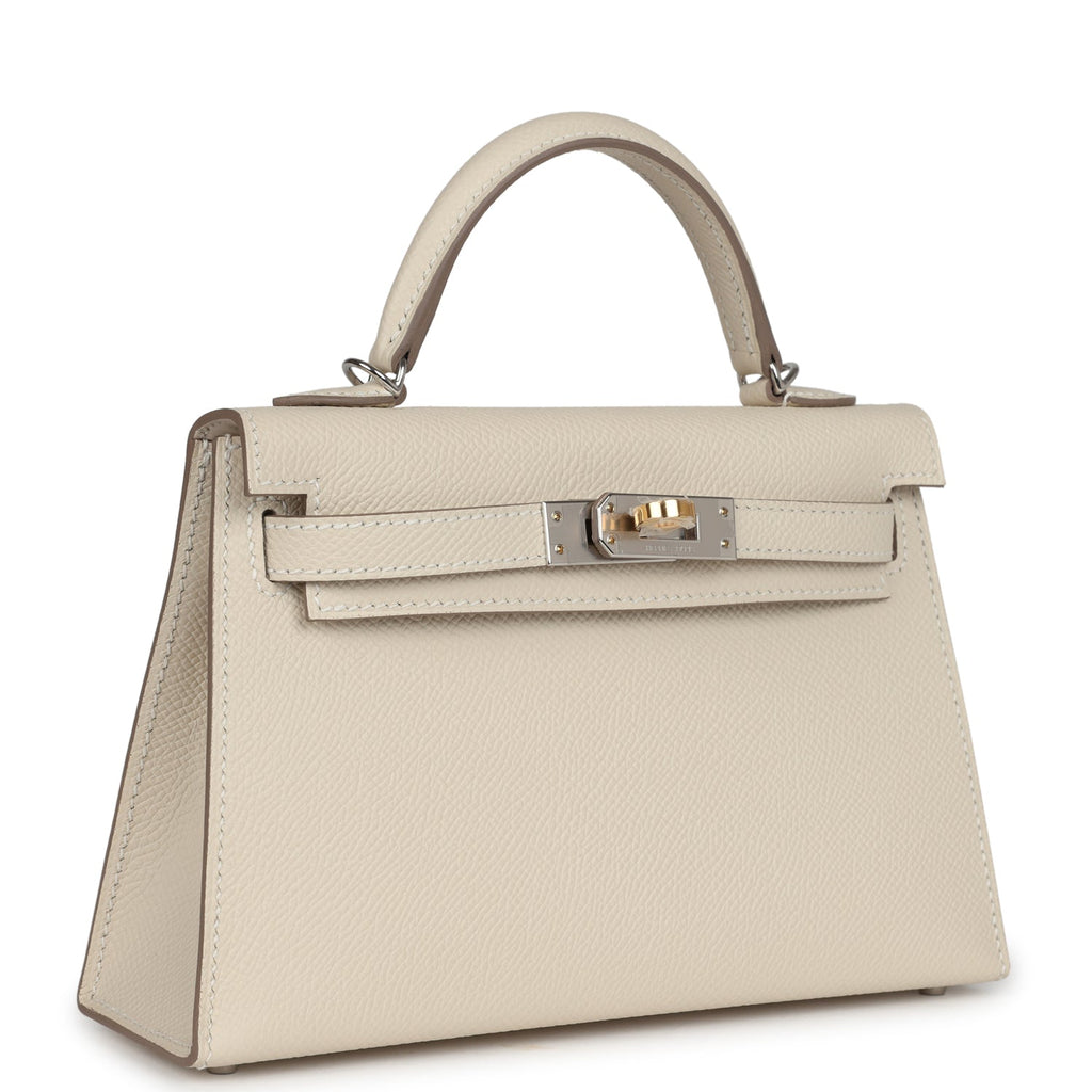 Hermes Kelly Sellier 20 Craie Epsom Electrum Hardware - Exclusu