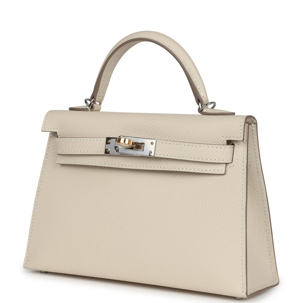 Hermes Kelly Sellier 20 Craie Epsom Electrum Hardware - Exclusu