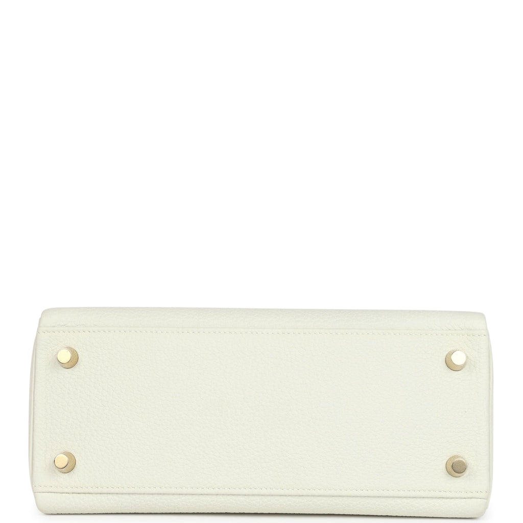 Hermes Kelly Retourne 25 Mushroom Togo Gold Hardware - Exclusu