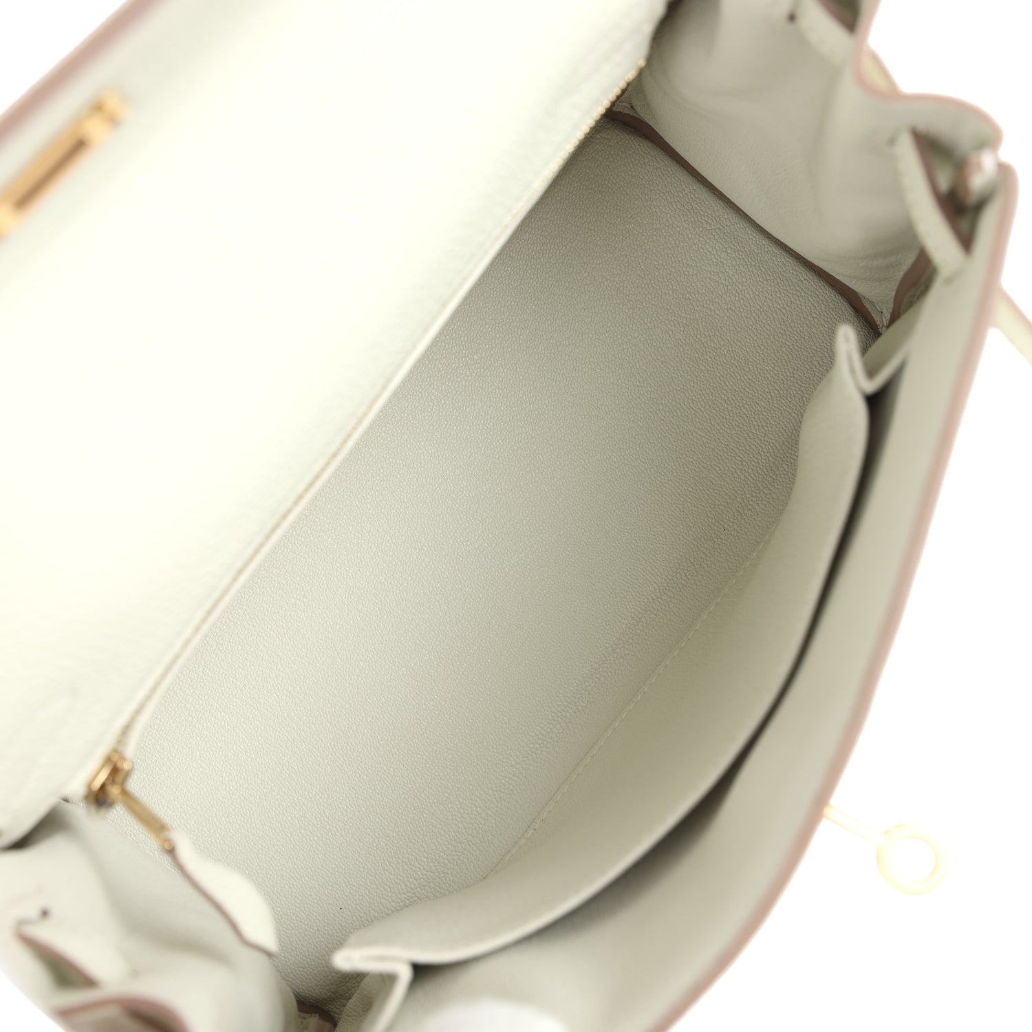 Hermes Kelly Retourne 25 Mushroom Togo Gold Hardware - Exclusu
