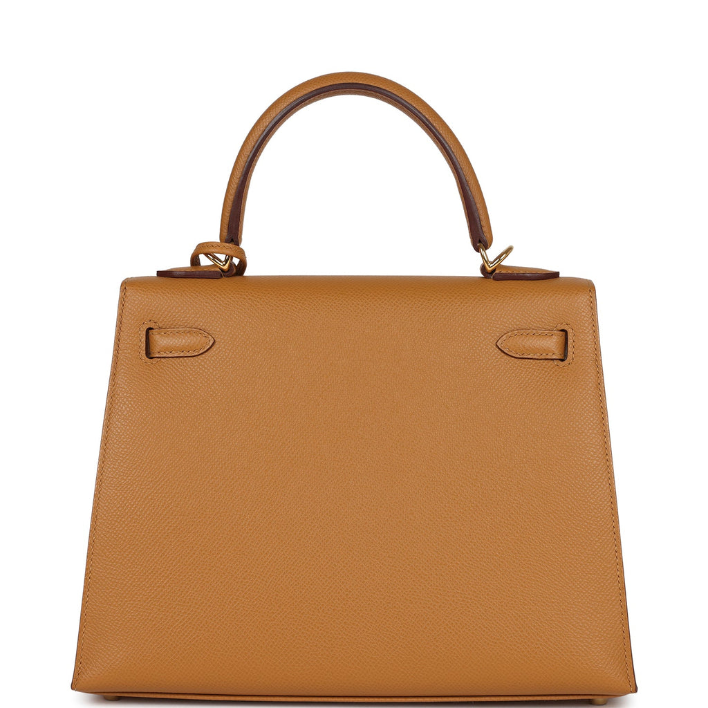 Hermes Kelly Sellier 25 Sesame Epsom Gold Hardware - Exclusu