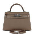 Hermes Kelly Sellier 20 Etoupe Epsom Palladium Hardware - Exclusu