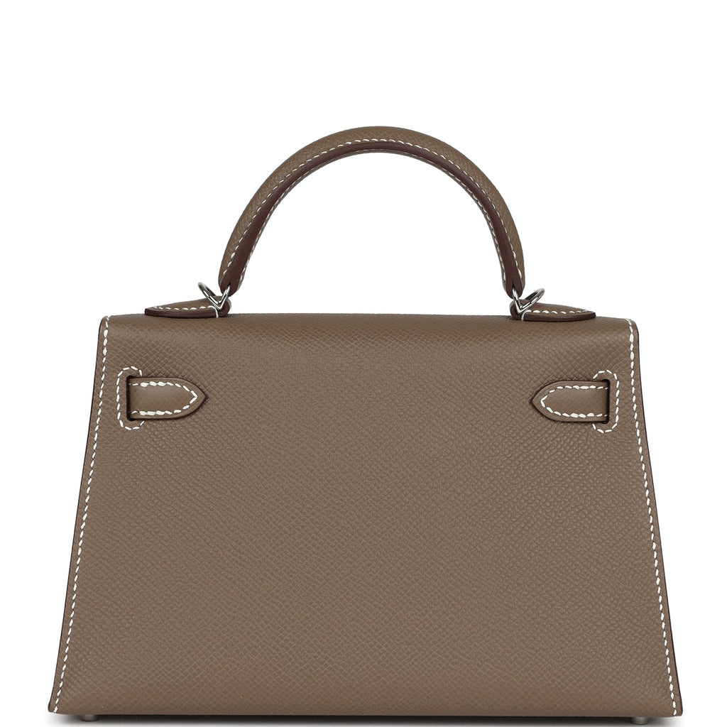 Hermes Kelly Sellier 20 Etoupe Epsom Palladium Hardware - Exclusu