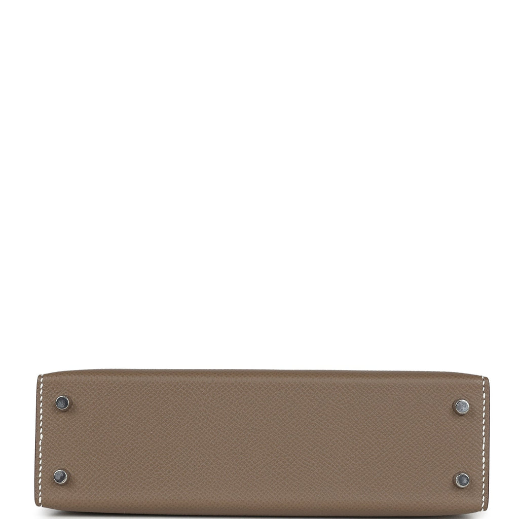 Hermes Kelly Sellier 20 Etoupe Epsom Palladium Hardware - Exclusu
