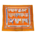 Hermes 'Les Sangles Finesse' Curry Giant Silk Shawl Scarf 140cm - Exclusu