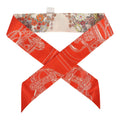 Hermes 'Brides de Gala En Fleur' Vanille, Orange and Kaki Multi Silk Twilly Pair - Exclusu