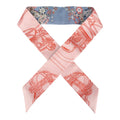 Hermes 'Brides de Gala En Fleur' Saumon, Blue Jean and Rose Multi Silk Twilly Pair - Exclusu
