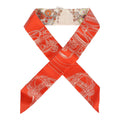 Hermes 'Brides de Gala En Fleur' Vanille, Orange and Kaki Multi Silk Twilly - Exclusu