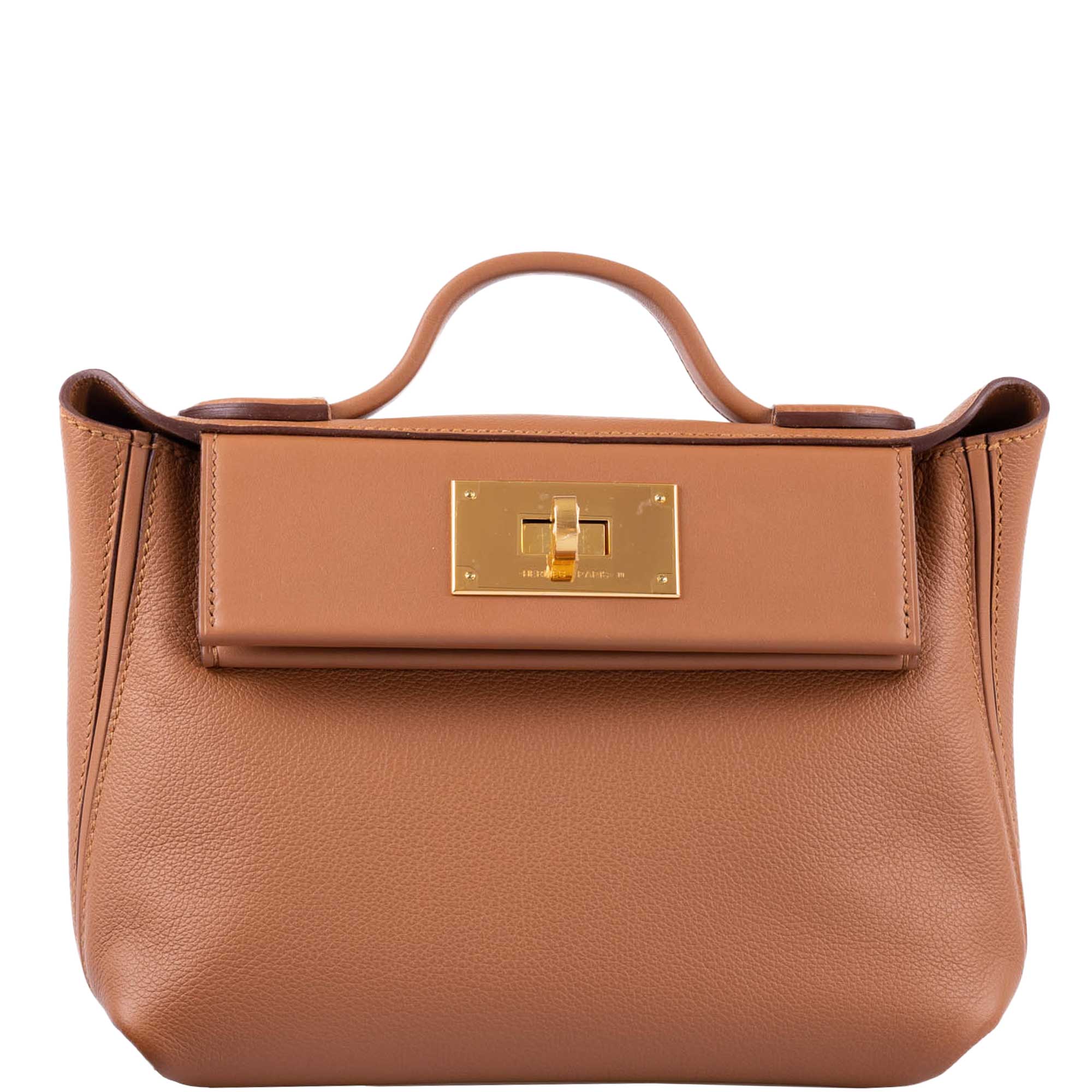 Hermes 24/24 21 Gold Evercolor and Swift Leather Gold Hardware - 2021, Z - Exclusu