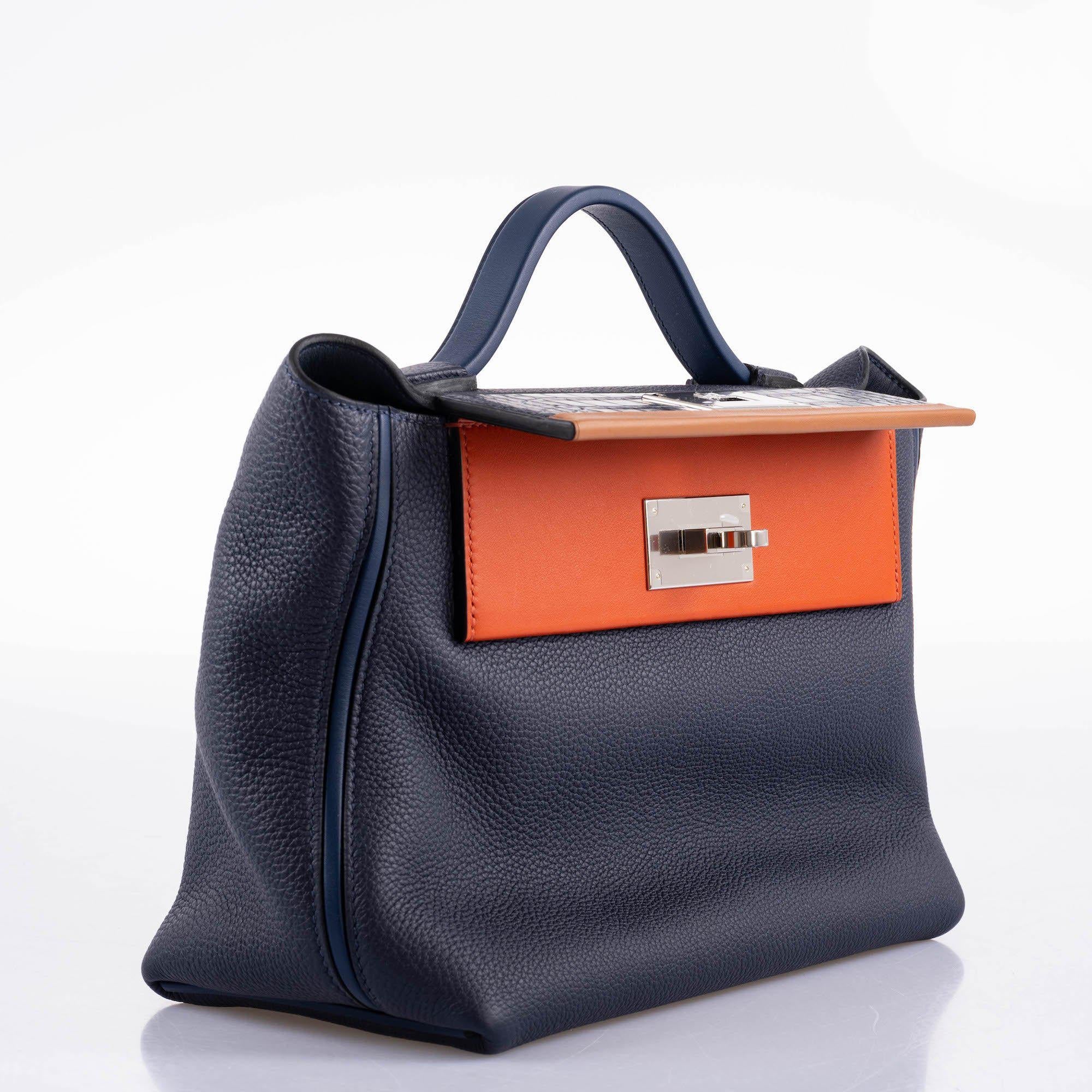 Hermes 24/24 29 Blue Nuit Togo and Matte Alligator Palladium Hardware - 2020, Y - Exclusu