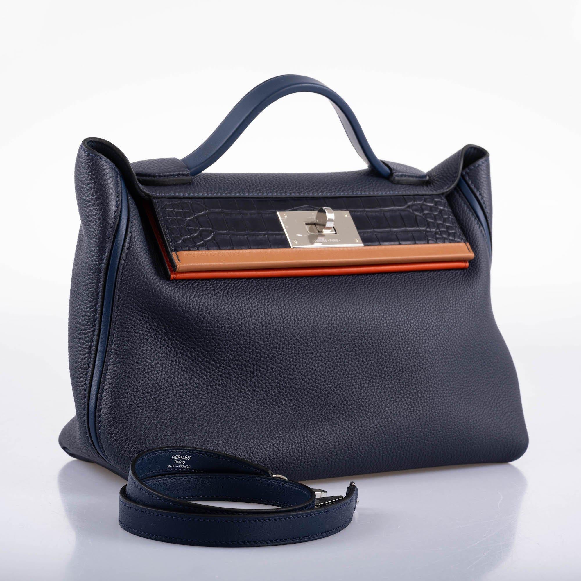 Hermes 24/24 29 Blue Nuit Togo and Matte Alligator Palladium Hardware - 2020, Y - Exclusu