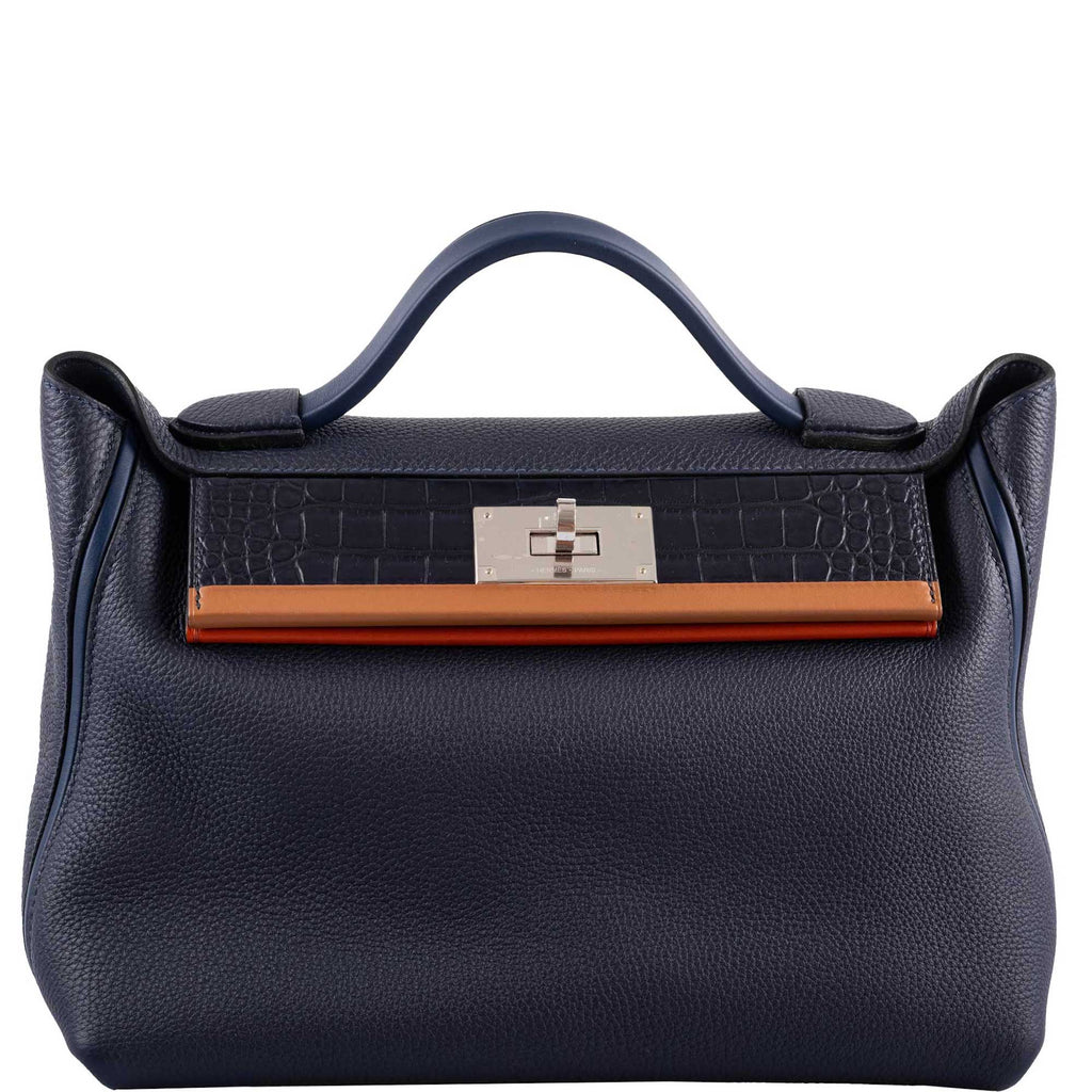 Hermes 24/24 29 Blue Nuit Togo and Matte Alligator Palladium Hardware - 2020, Y - Exclusu