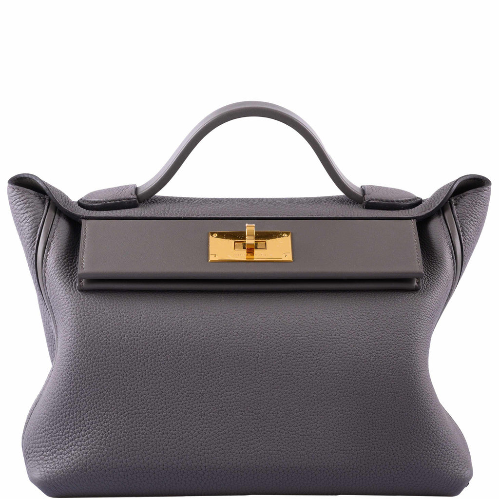 Hermes 24/24 29 Etain Swift and Togo Leather Gold Hardware - Exclusu