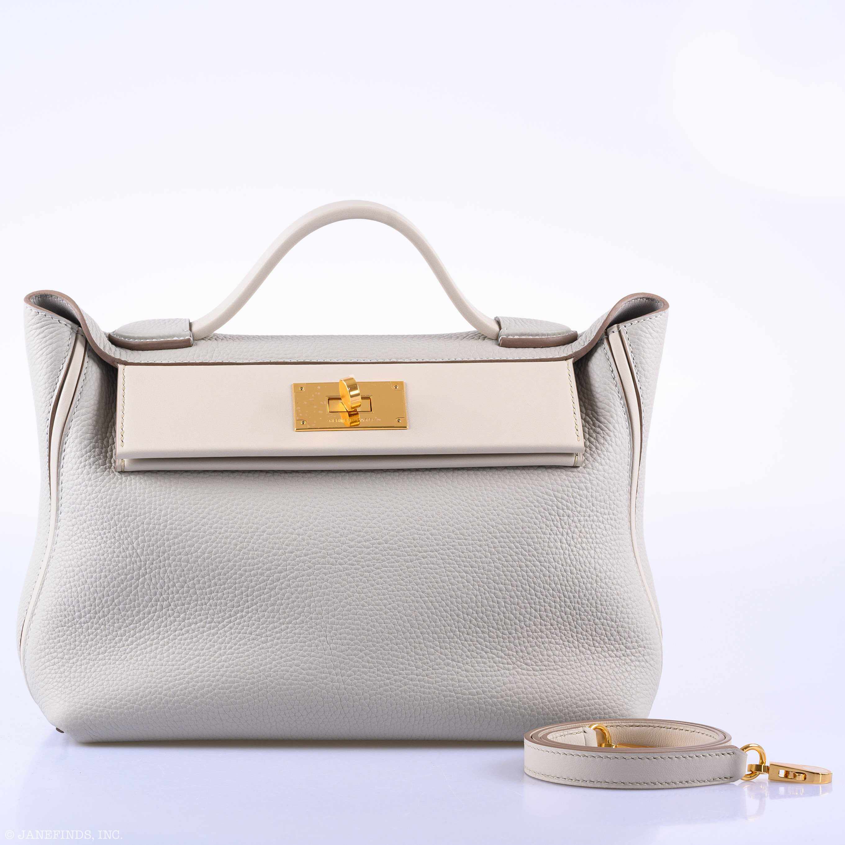 Hermes 24/24 29 Gris Perle Togo & Beton Swift Gold Hardware - Exclusu