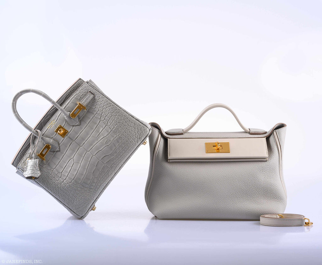 Hermes 24/24 29 Gris Perle Togo & Beton Swift Gold Hardware - Exclusu