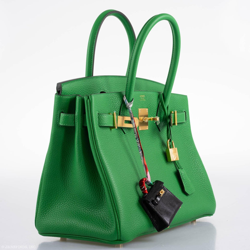 Hermes Birkin 25 Bambou (Bamboo) Green Togo with Gold Hardware - 2020, Y - Exclusu