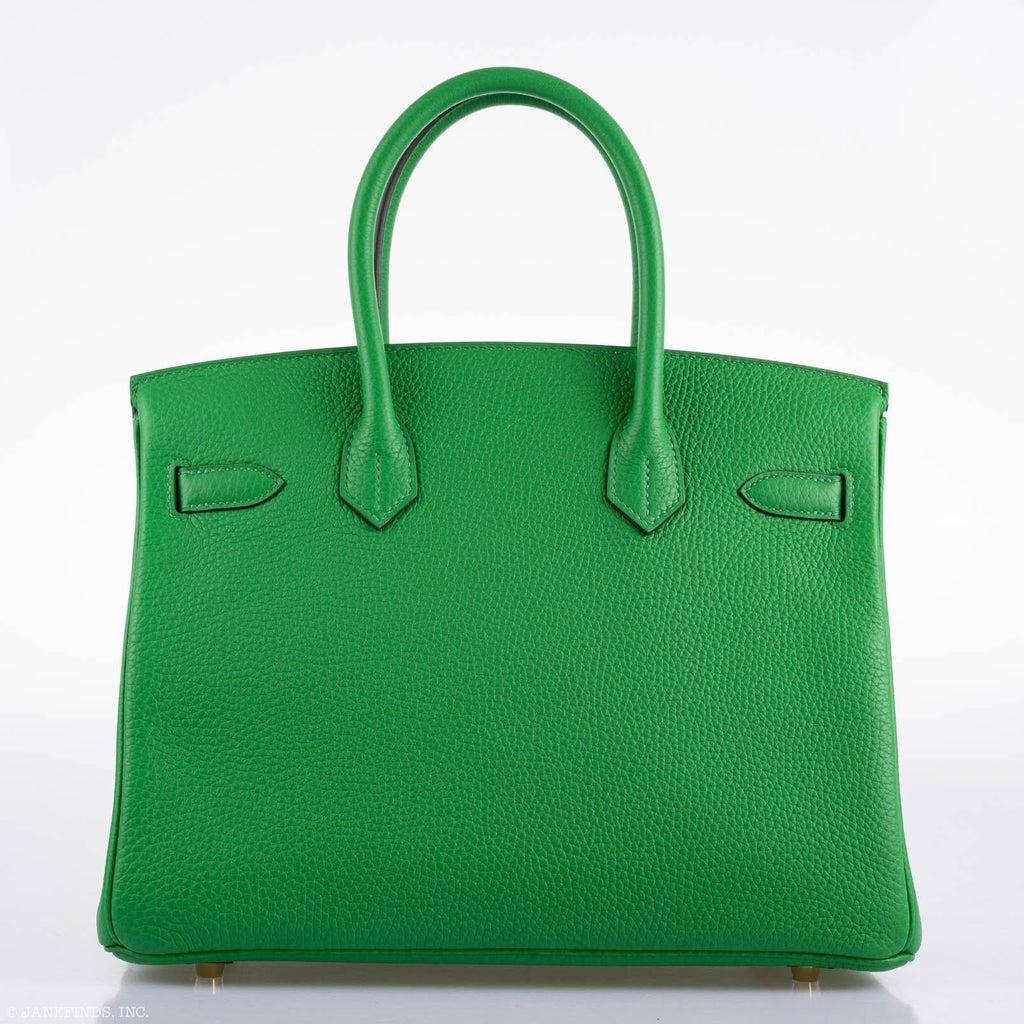 Hermes Birkin 25 Bambou (Bamboo) Green Togo with Gold Hardware - 2020, Y - Exclusu