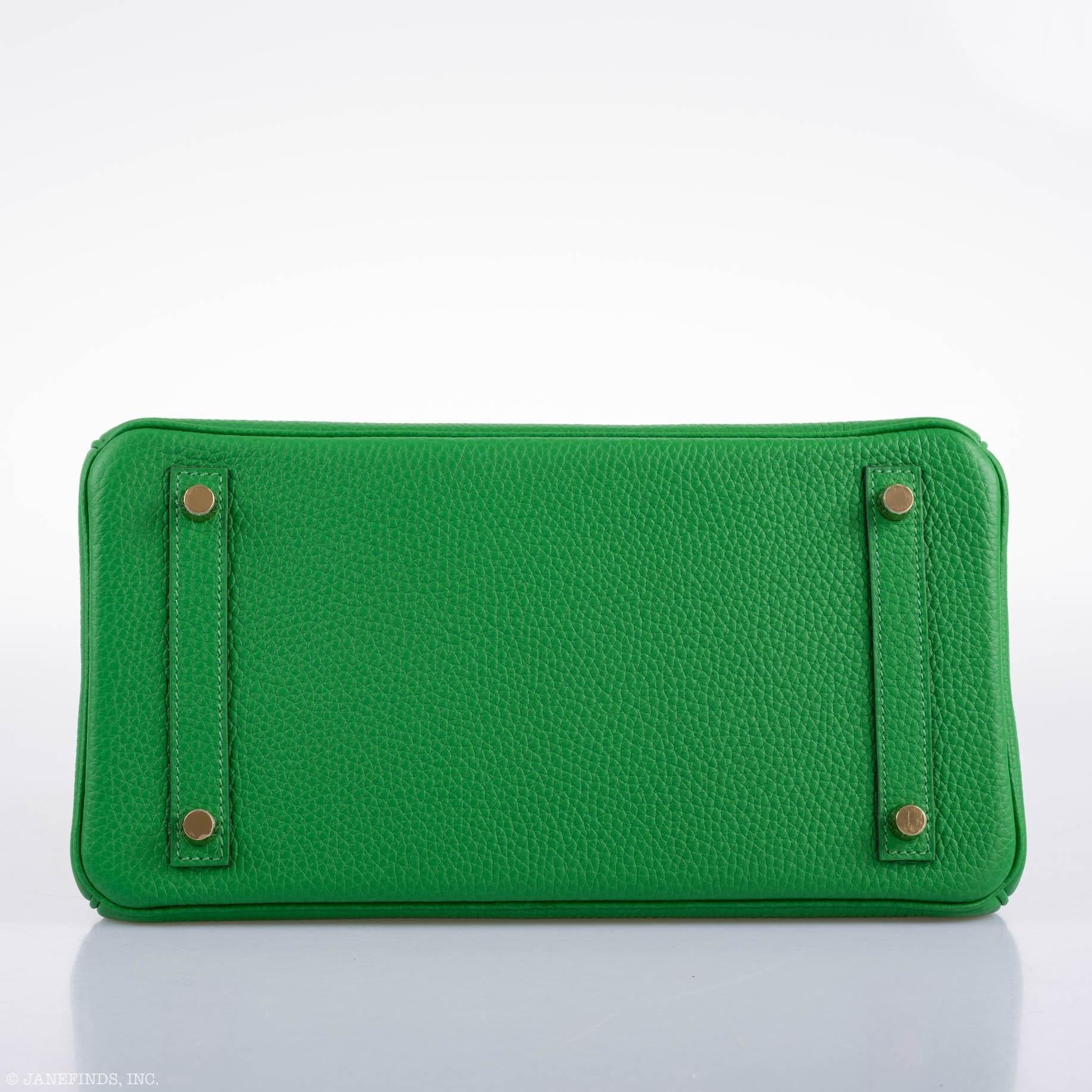 Hermes Birkin 25 Bambou (Bamboo) Green Togo with Gold Hardware - 2020, Y - Exclusu