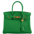 Hermes Birkin 25 Bambou (Bamboo) Green Togo with Gold Hardware - 2020, Y - Exclusu