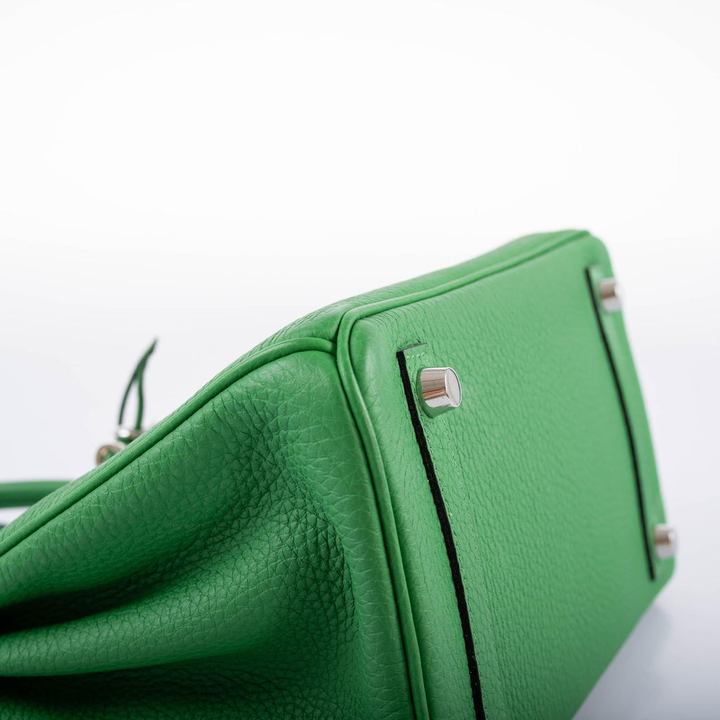 Hermes Birkin 25 Bambou (Bamboo) Green Togo with Palladium Hardware - 2014, R Square - Exclusu