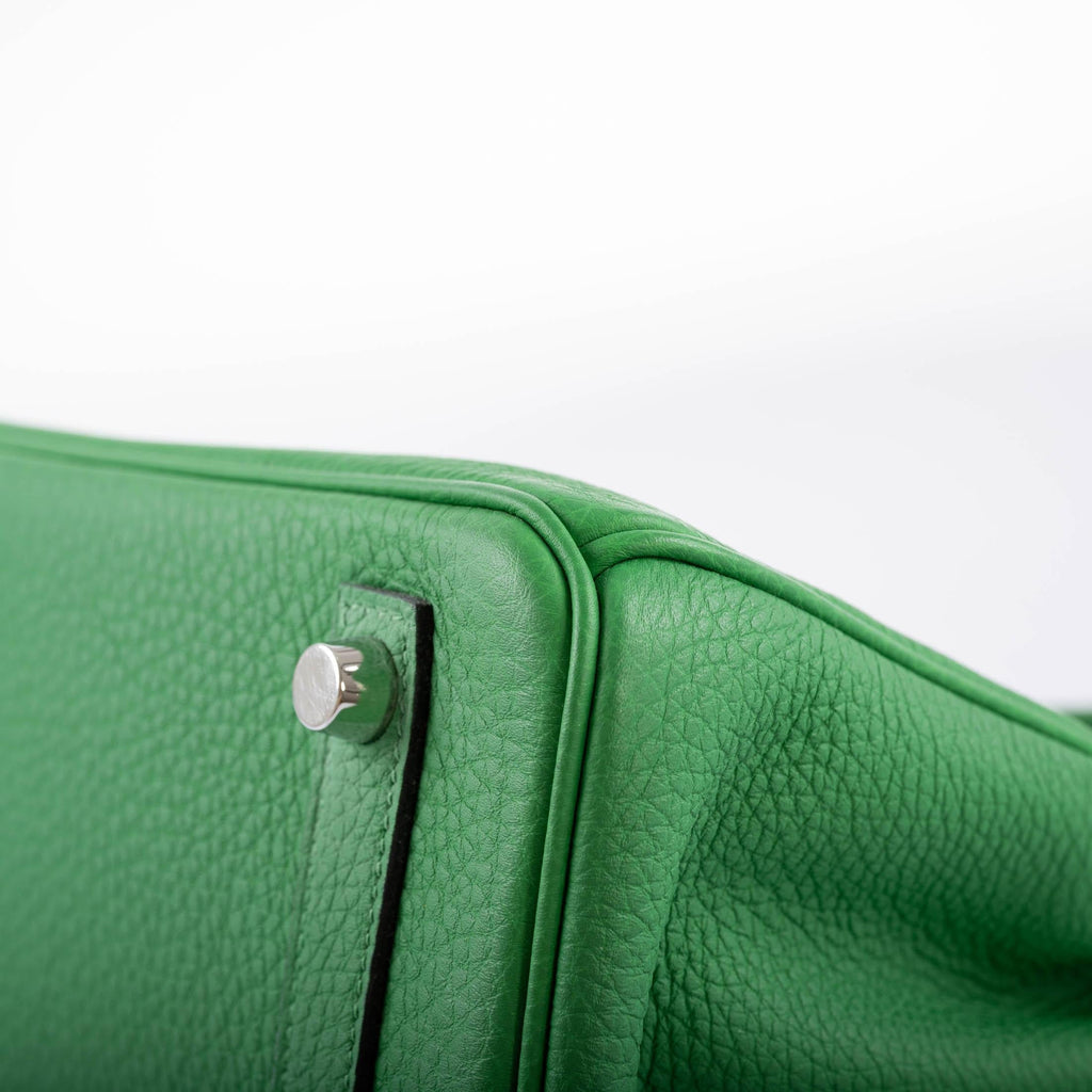 Hermes Birkin 25 Bambou (Bamboo) Green Togo with Palladium Hardware - 2014, R Square - Exclusu