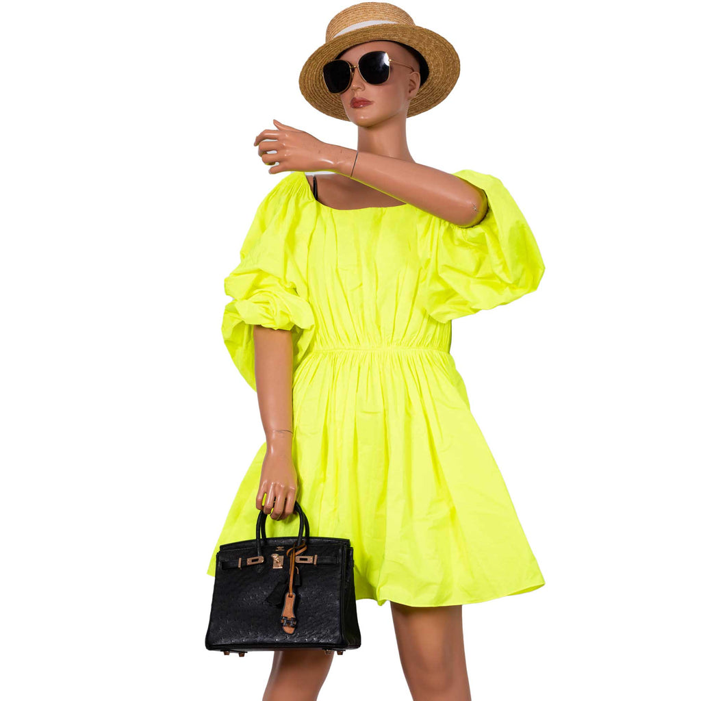 Hermes Birkin 25 Black Ostrich Rose Gold Hardware - 2021, Z - Exclusu