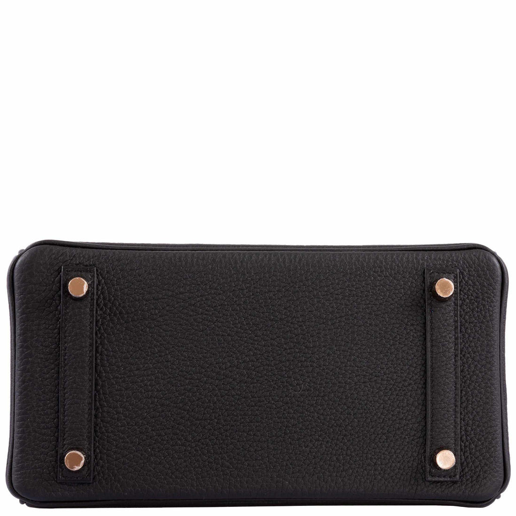 Hermes Birkin 25 Black Togo leather Rose Gold Hardware - 2021, Z - Exclusu