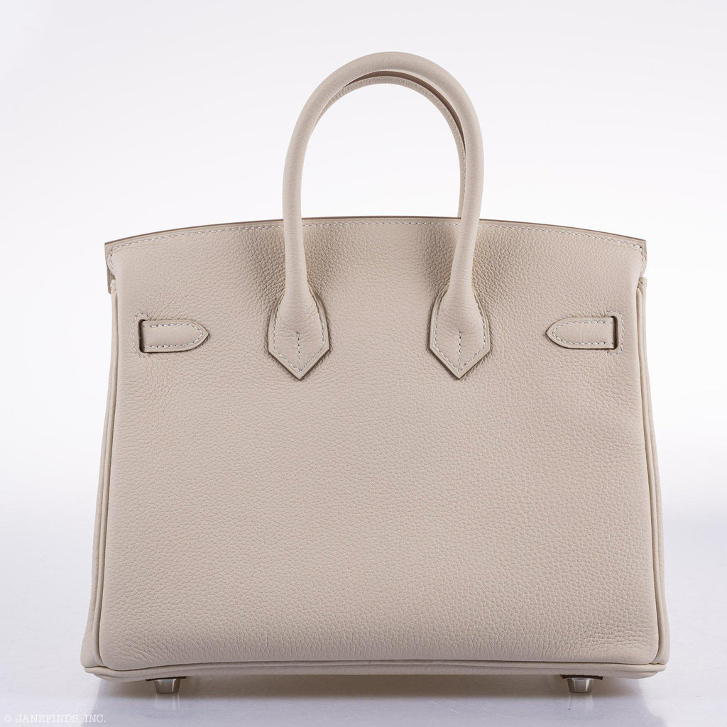 Hermes Birkin 25 Craie Togo Palladium Hardware - 2020, Y - Exclusu