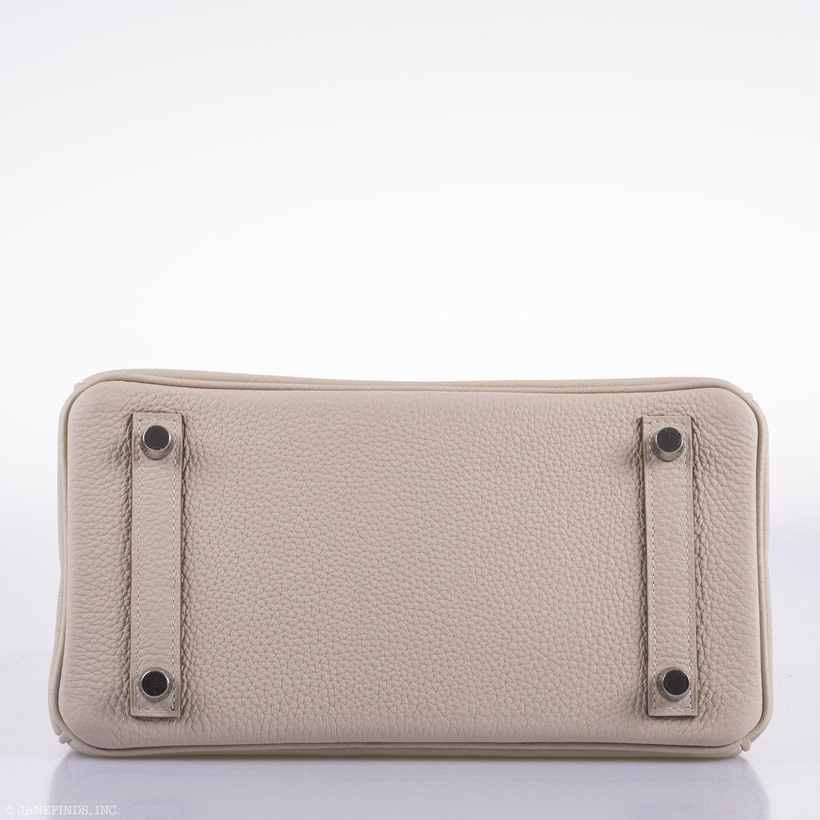 Hermes Birkin 25 Craie Togo Palladium Hardware - 2020, Y - Exclusu