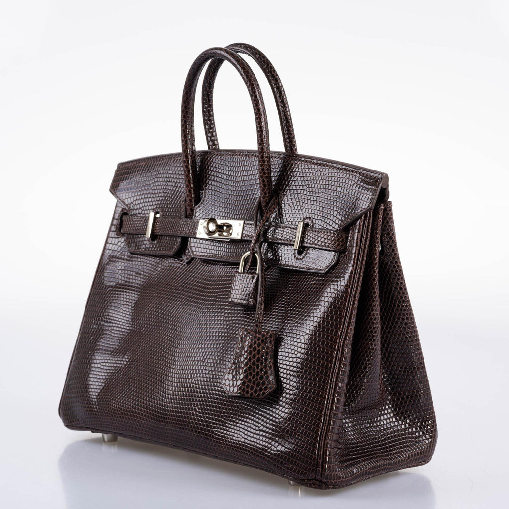 Hermes Birkin 25 Havane Nilo Lizard with Palladium Hardware - 2007, K Square - Exclusu