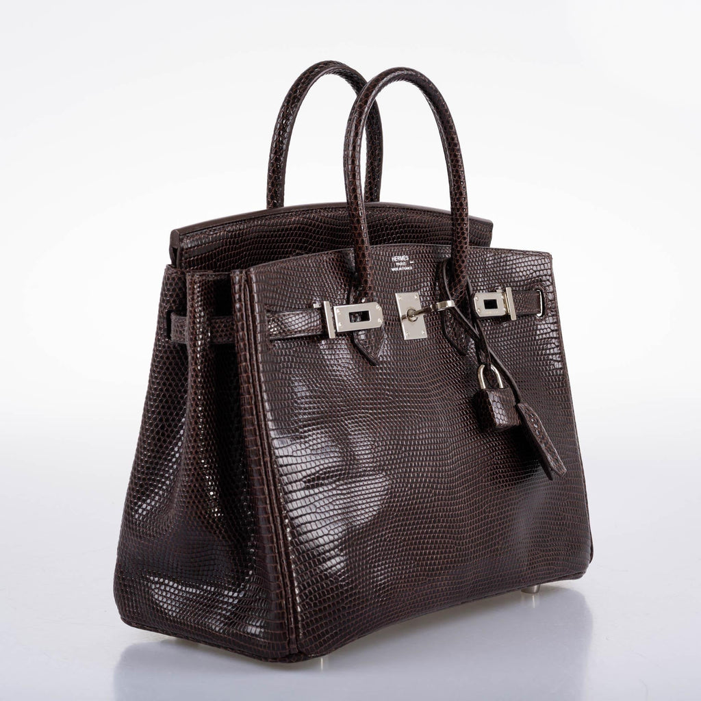 Hermes Birkin 25 Havane Nilo Lizard with Palladium Hardware - 2007, K Square - Exclusu