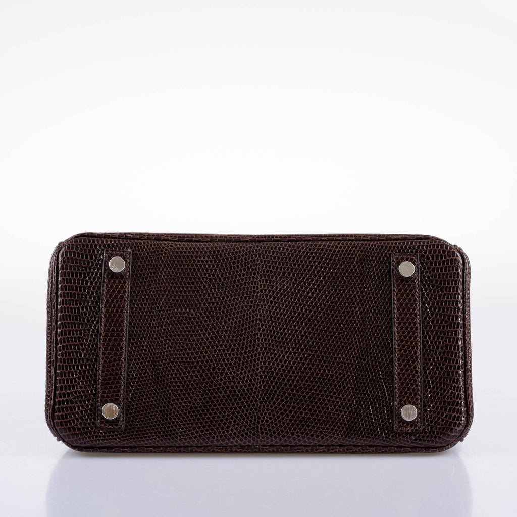 Hermes Birkin 25 Havane Nilo Lizard with Palladium Hardware - 2007, K Square - Exclusu