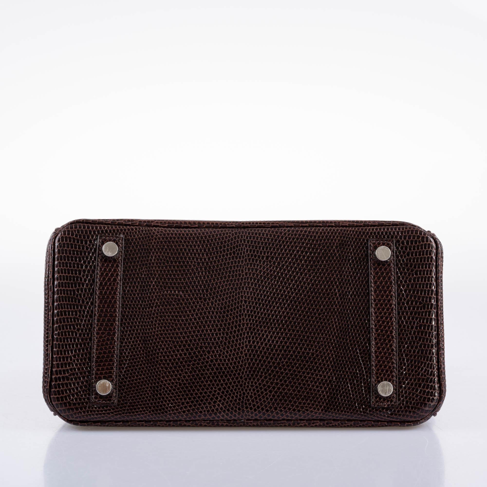 Hermes Birkin 25 Havane Nilo Lizard with Palladium Hardware - 2007, K Square - Exclusu