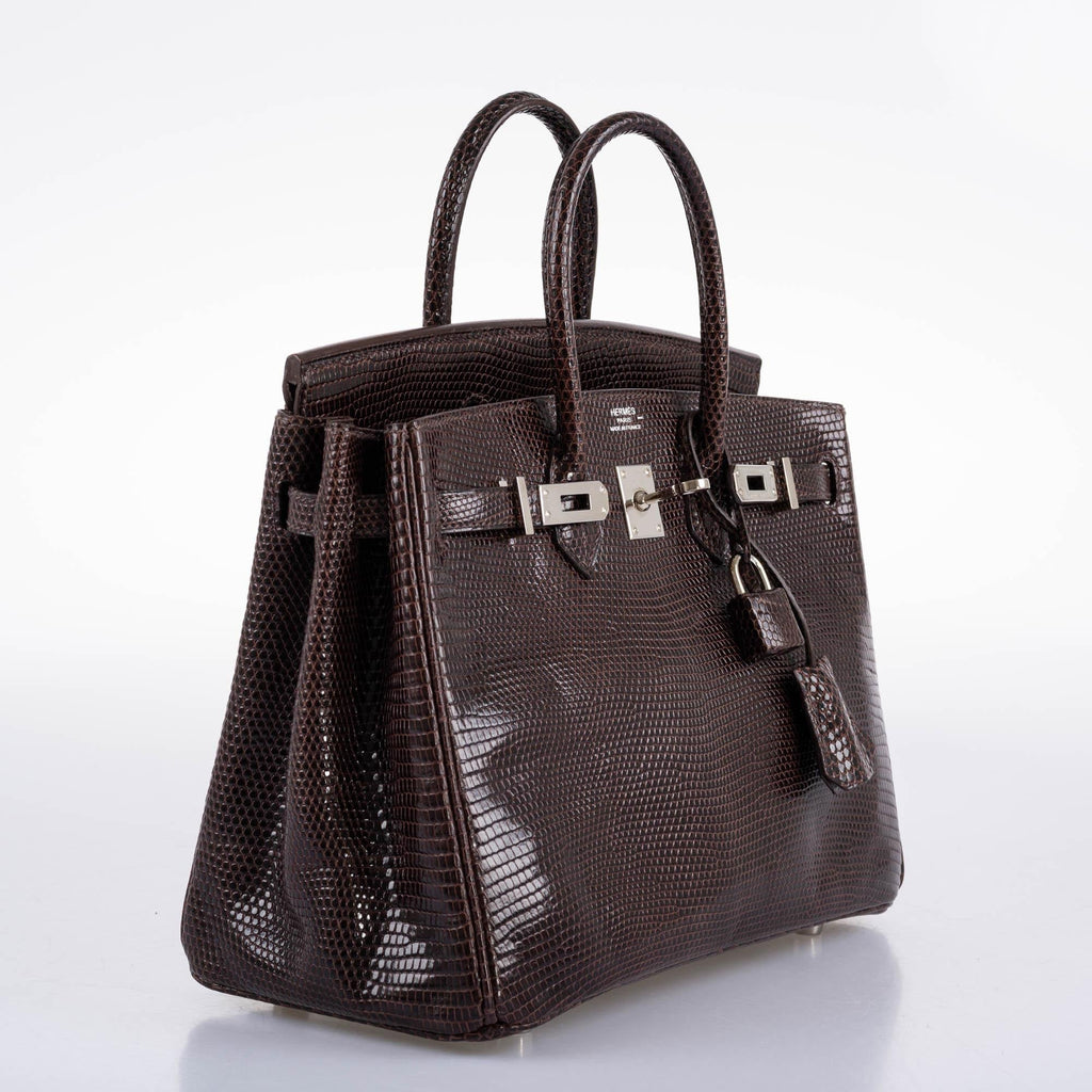 Hermes Birkin 25 Havane Nilo Lizard with Palladium Hardware - 2007, K Square - Exclusu