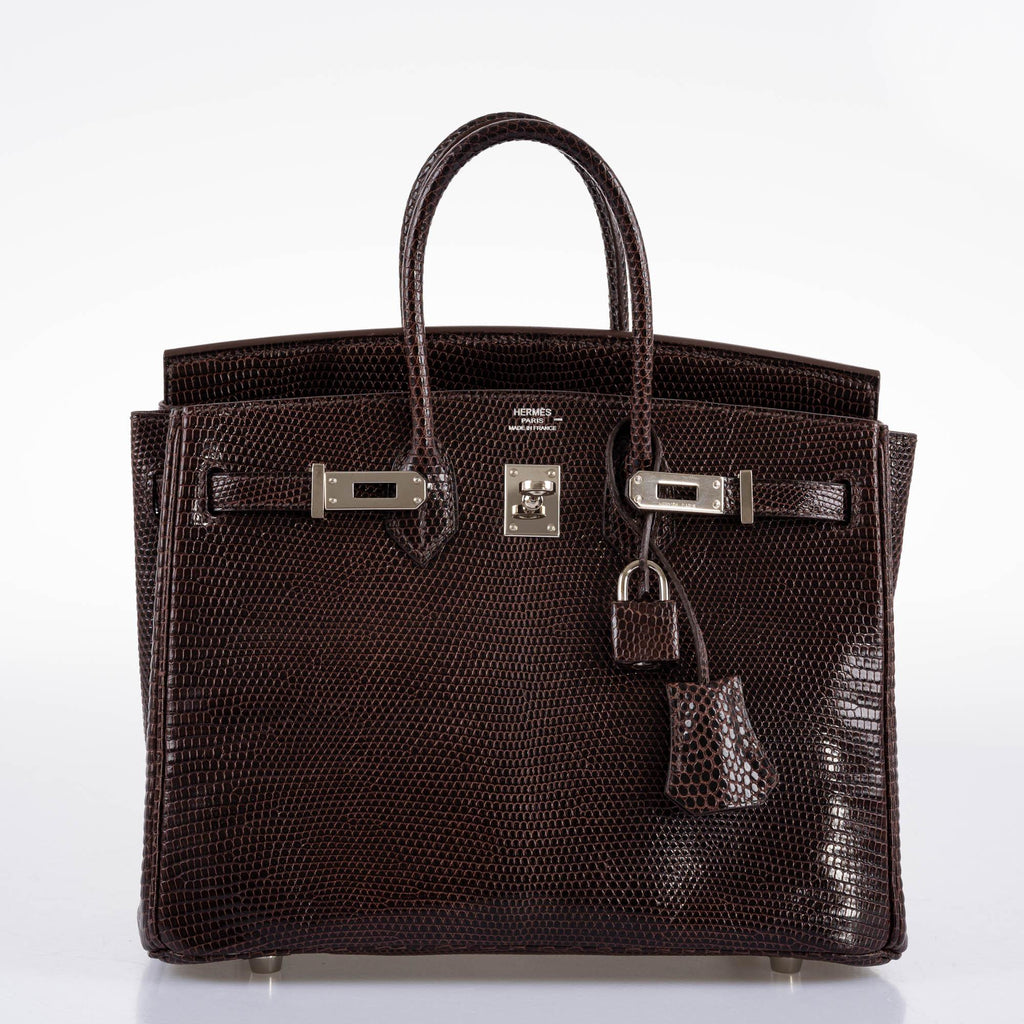 Hermes Birkin 25 Havane Nilo Lizard with Palladium Hardware - 2007, K Square - Exclusu