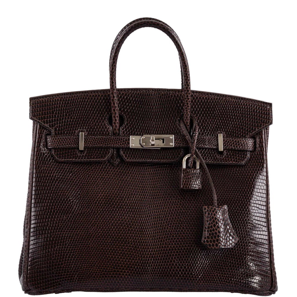 Hermes Birkin 25 Havane Nilo Lizard with Palladium Hardware - 2007, K Square - Exclusu