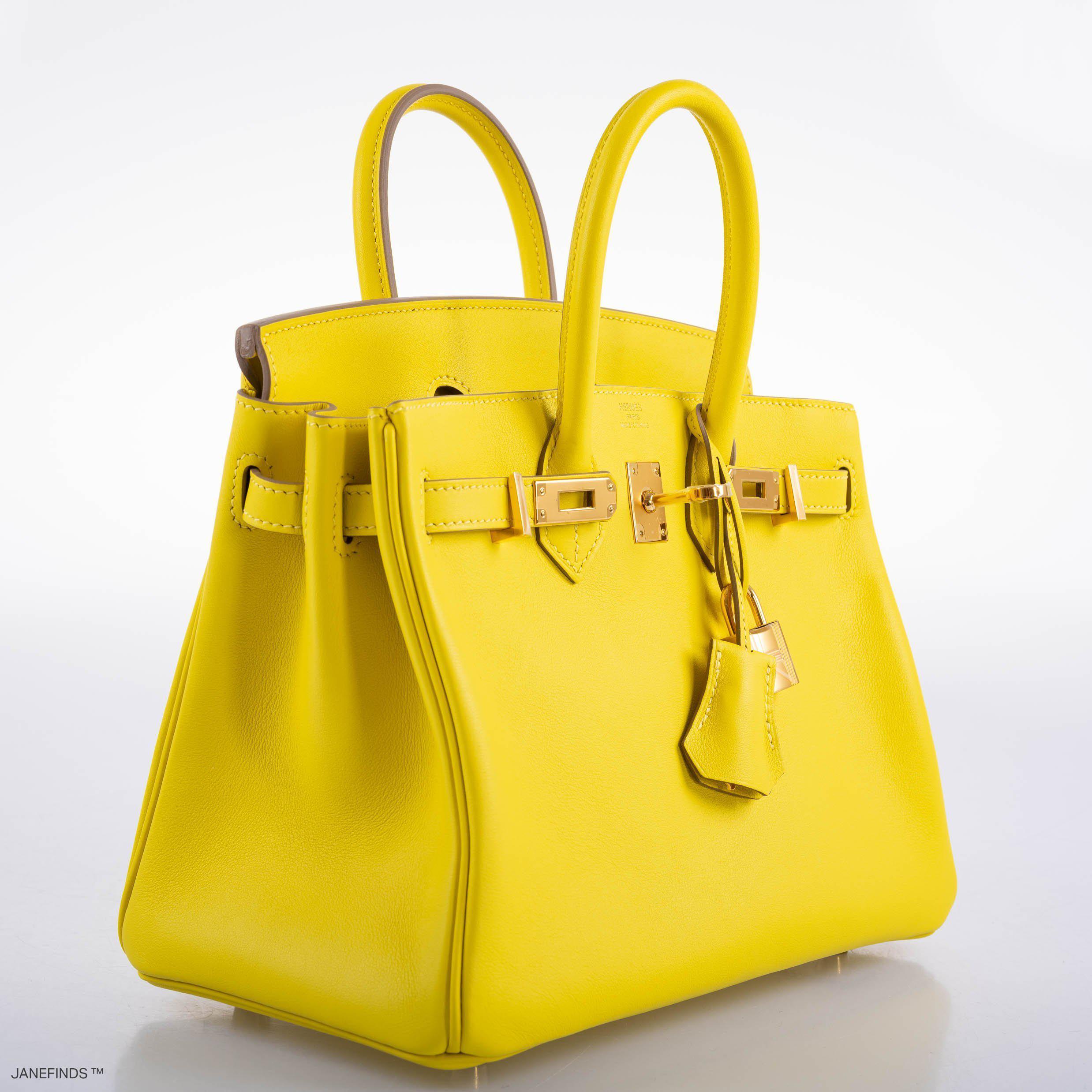 Hermes Birkin 25 Lime Swift Leather Gold Hardware - 2019, D - Exclusu