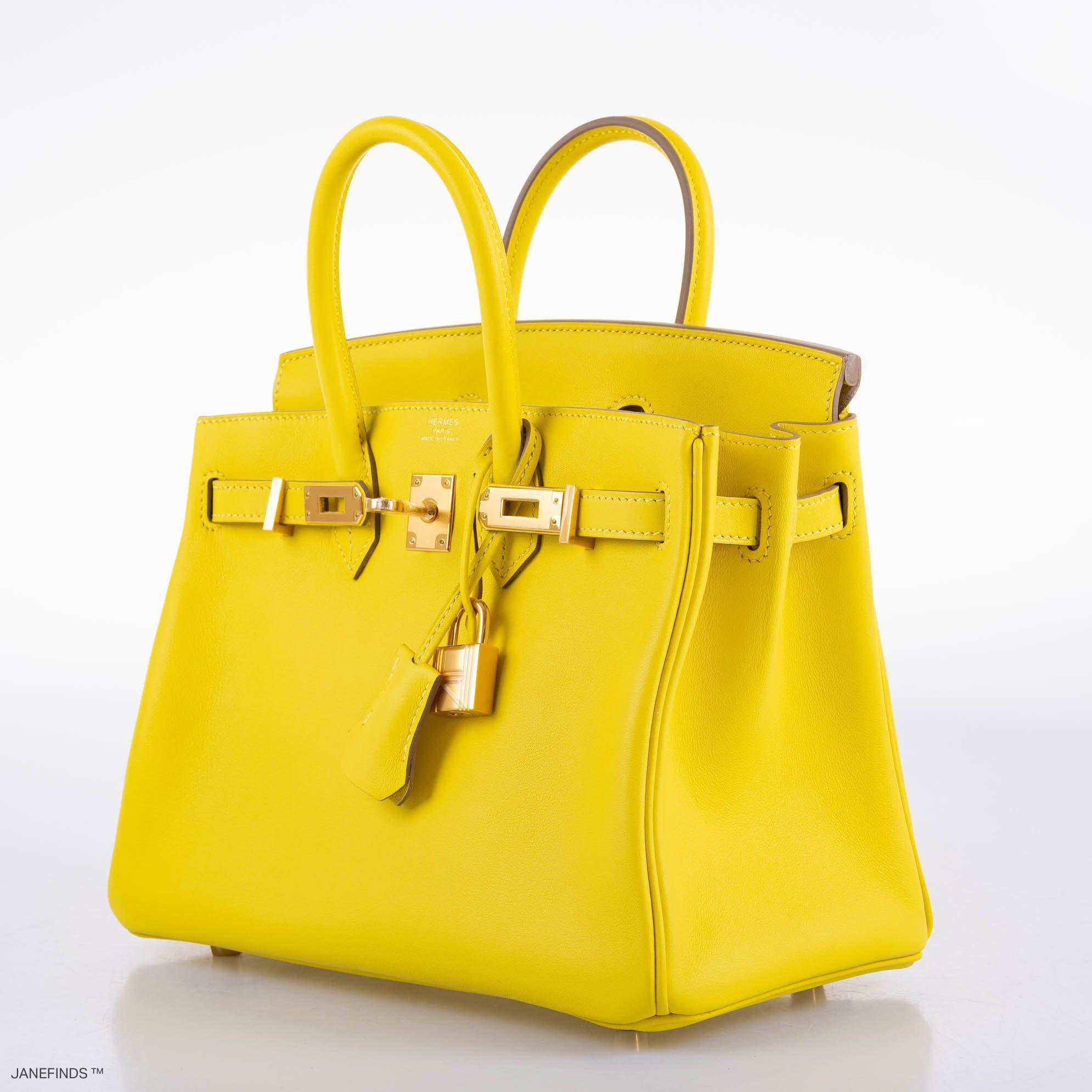 Hermes Birkin 25 Lime Swift Leather Gold Hardware - 2019, D - Exclusu